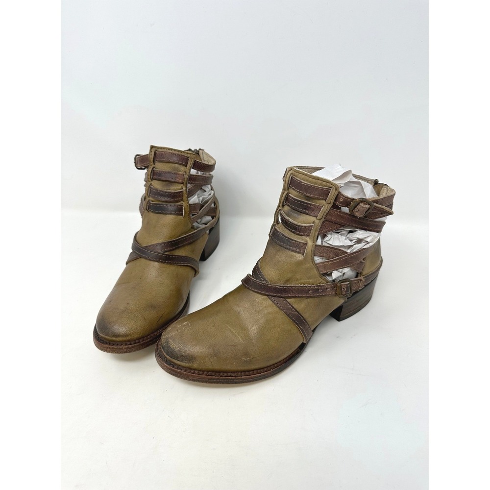 Freebird by Steven Stair Strappy Buckle Boot Brown 6